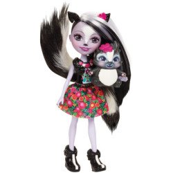 Lėlė Enchantimals Skunkiukė Segė su gyvūnėliu