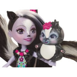 Lėlė Enchantimals Skunkiukė Segė su gyvūnėliu