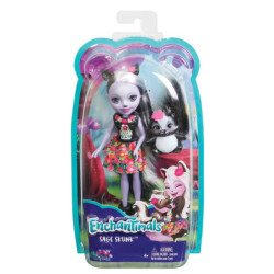 Lėlė Enchantimals Skunkiukė Segė su gyvūnėliu
