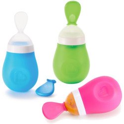 Munchkin Squeeze košyčių maitintuvas rausvas